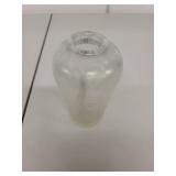 Steuben Verre de Soie Iridescent Art Glass Vase with Feather Pattern, 6 Inch