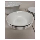 Johnson Bros Ironstone Bowls and Plates Set with Classic Rose Serving Bowl
