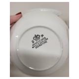 Johnson Bros Ironstone Bowls and Plates Set with Classic Rose Serving Bowl