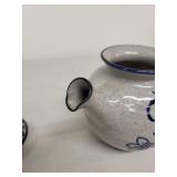 Handmade Packness Denmark Blue and White Ceramic Teapot