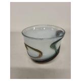Kosta Boda Handblown Art Glass Bowl with Swirl Pattern