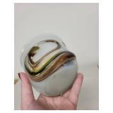 Kosta Boda Handblown Art Glass Bowl with Swirl Pattern