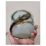 Kosta Boda Handblown Art Glass Bowl with Swirl Pattern