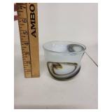 Kosta Boda Handblown Art Glass Bowl with Swirl Pattern