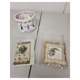 Mother Themed Ceramic Candle Holder and Vintage Remembrance Plaques Set