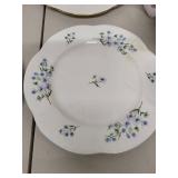 Shelley England Bone China Mixed Floral Tea Set Plates and Cups