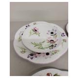 Shelley England Bone China Mixed Floral Tea Set Plates and Cups