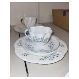 Shelley England Bone China Mixed Floral Tea Set Plates and Cups