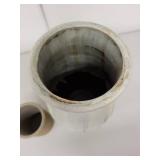 Set of 2 Handmade Ceramic Vessels - Large White Vase and Small Stoneware Cup