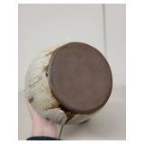 Set of 2 Handmade Ceramic Vessels - Large White Vase and Small Stoneware Cup