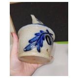 Set of 2 Handmade Stoneware Birdhouses with Artistic Designs