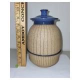 T. Weber Pottery Lidded Storage Jar and Matching Bowl Set