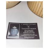T. Weber Pottery Lidded Storage Jar and Matching Bowl Set