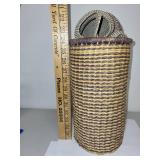 Collection of Handcrafted Baskets and Signed Wooden Bowl Ken Olsen 1982