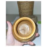 Collection of Handcrafted Baskets and Signed Wooden Bowl Ken Olsen 1982