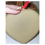 Woodstock Pottery Basket and 1985 Brown Bag Cookie Art Heart Ornament