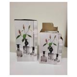 Set of 2 Sagaform Glass Candle Holder/Vase Combos with Boxes
