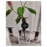 Set of 2 Sagaform Glass Candle Holder/Vase Combos with Boxes