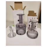 Set of 2 Sagaform Glass Candle Holder/Vase Combos with Boxes