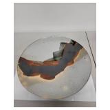 Set of 3 Handmade Charles Halling Signed Pottery Plates with Abstract Glaze Design