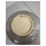 Set of 3 Handmade Charles Halling Signed Pottery Plates with Abstract Glaze Design