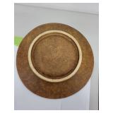 Set of 3 Handmade Charles Halling Signed Pottery Plates with Abstract Glaze Design