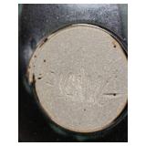 Set of 2 Signed Charles Halling Square Ceramic Art Plates with Abstract Design