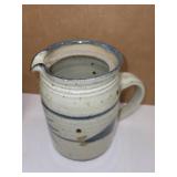 Set of 3 Handcrafted Stoneware Pottery Mugs and Pitcher