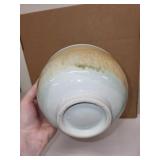 Cream Colored Handcrafted Pottery Bowl by Artist Charles Halling