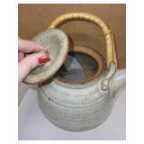 Handmade Studio Pottery Tea Set with Teapot, Creamer, and Cups