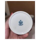 Antique RS Germany Porcelain Plates and Tumblers Set with Hand-Painted Fruit Designs