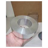 Mixed Lot: Metal Ring, Clear Acrylic Holder, and Swirl Art Glass Sculpture