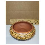 Handmade Greek Pottery Trinket Box with Classical Woman Motif