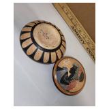 Handmade Greek Pottery Trinket Box with Classical Woman Motif