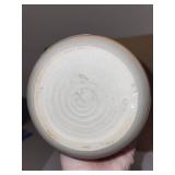 Set of 2 Handcrafted Pottery Vases Blue Floral and Red Swirl