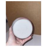 Set of 2 Handcrafted Pottery Vases Blue Floral and Red Swirl