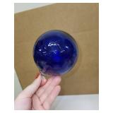 Set of 2 Hand Blown Glass Ornaments and Folding 4-Panel Photo Frame