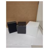 Set of 2 Hand Blown Glass Ornaments and Folding 4-Panel Photo Frame