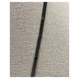 Sterling Silver 925 Necklace with Black and White Stone Accents