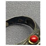 Vintage Sterling Silver 925 Ring with Turquoise and Colorful Accents Size 8.5