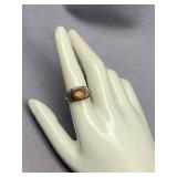 Vintage Sterling Silver 925 Ring with Cabochon Stone Size 8
