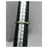 Sterling Silver 925 Heart-Shaped Ring with Sparkling Stones Size 7