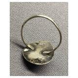 Vintage Sterling Silver 925 Turquoise Claw Design Native American Ring Size 5.5