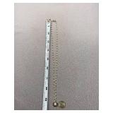 Sterling Silver 925 Pearl Necklace with Floral Pendant