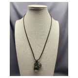 Sterling Silver 925 Necklace with Multi-Stone Pendant