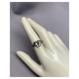 Sterling Silver 925 Dual Horse Heads Ring Size 7.5