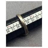 Signed Sterling Silver 925 Knot Ring with Inset Stones, Size 6.75