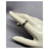 Vintage Sterling Silver 925 Ring with Unique Design - Size 7