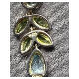 Sterling Silver 925 Necklace with Blue & Green Stone Pendant