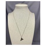 Sterling Silver 925 Harp Pendant Necklace